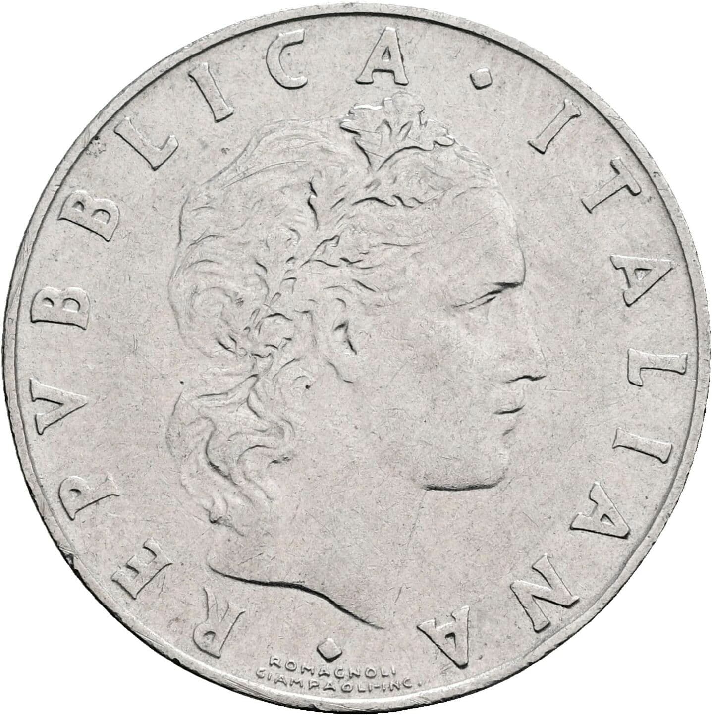 50 Lire 1956 – Vorderseite