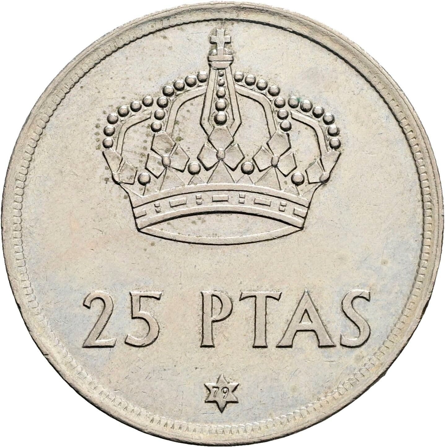 25 Pesetas Juan Carlos (1975-2014) 1975 – Rückseite