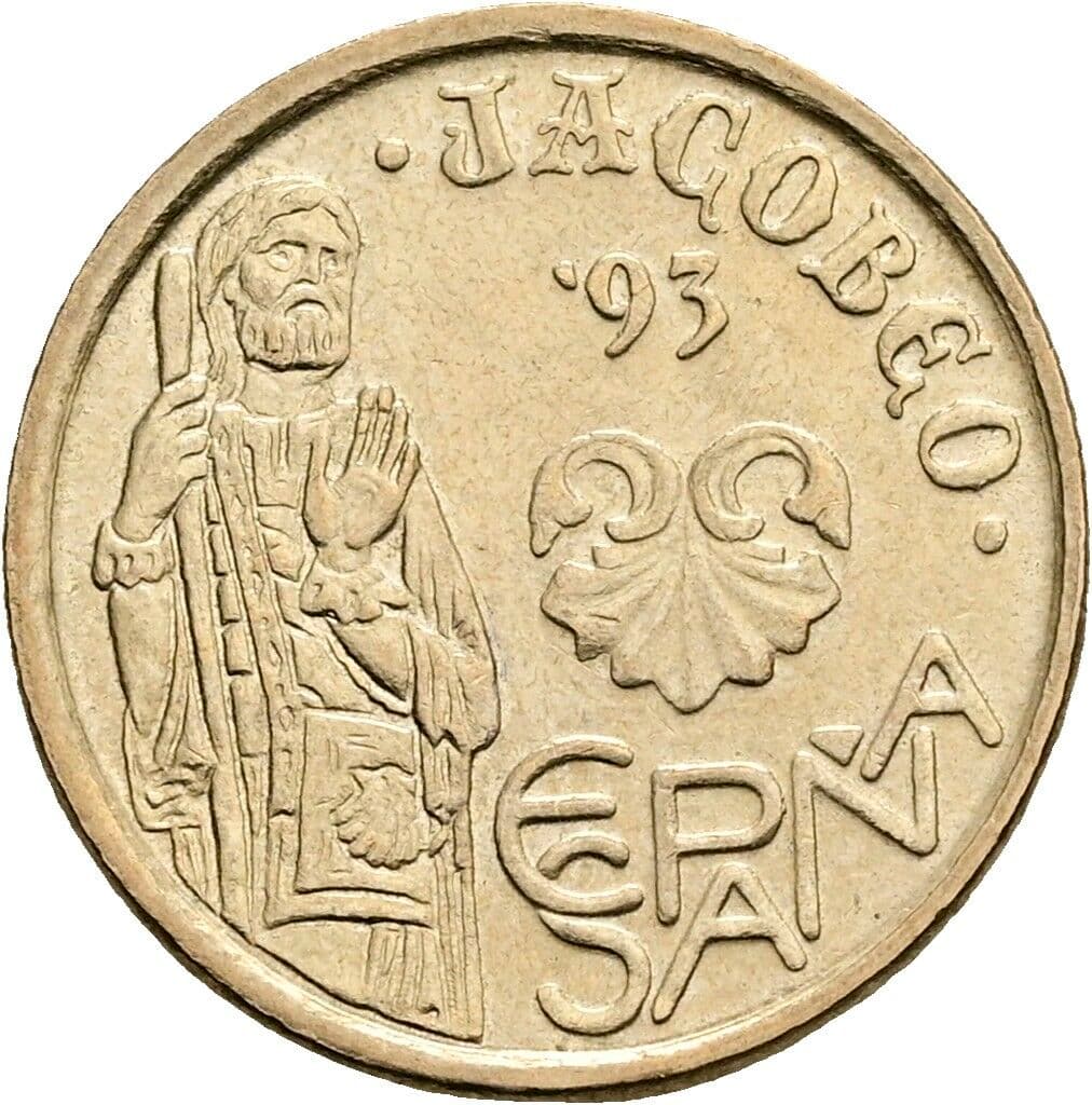 5 Pesetas Juan Carlos (1975-2014) 1993 – Vorderseite