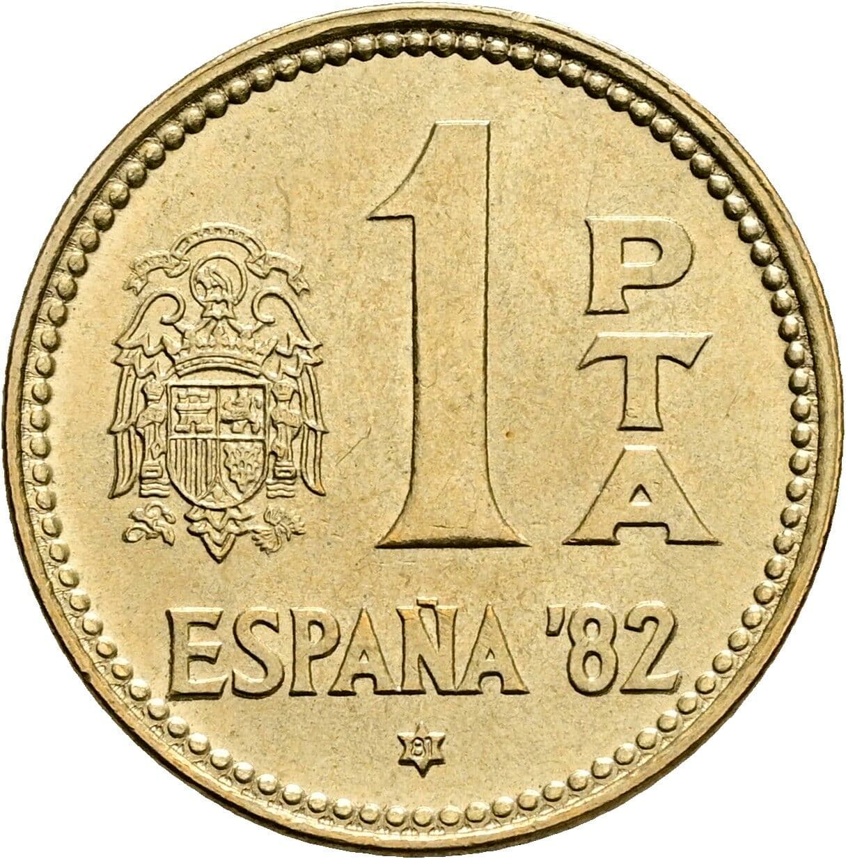 1 Peseta Juan Carlos (1975-2014) 1980 – Vorderseite