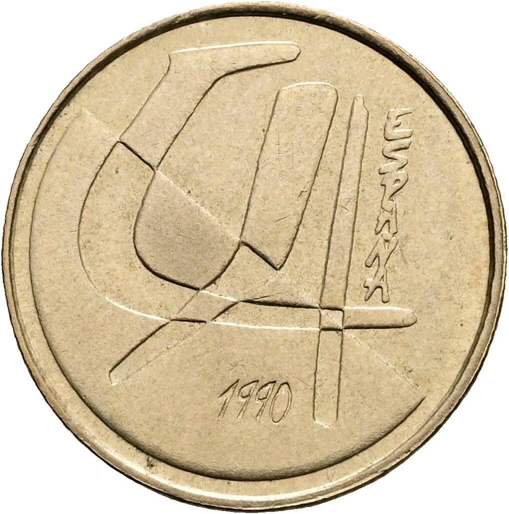 5 Pesetas Juan Carlos (1975-2014) 1990 – Vorderseite