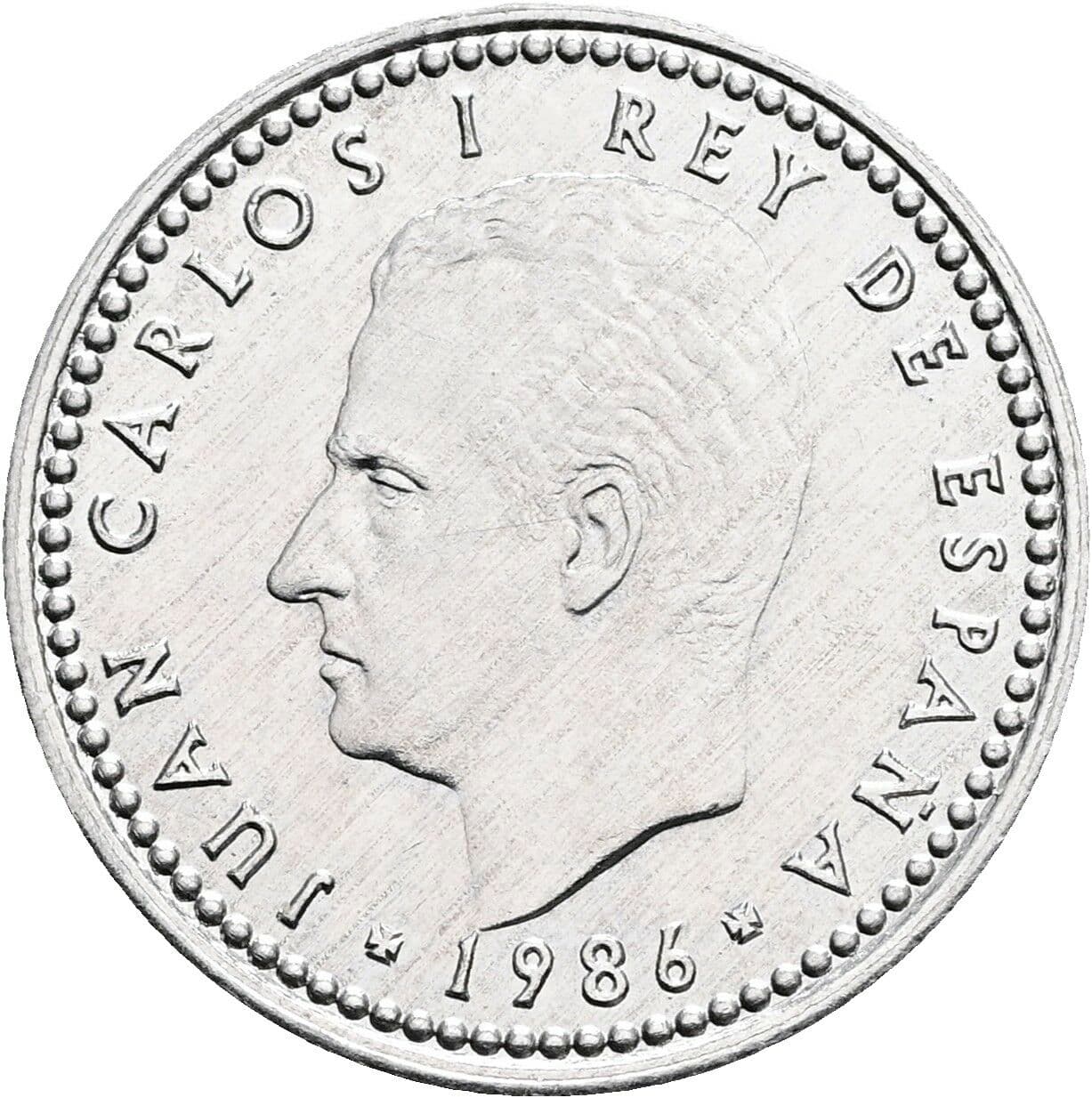 1 Peseta Juan Carlos (1975-2014) 1986 – Vorderseite