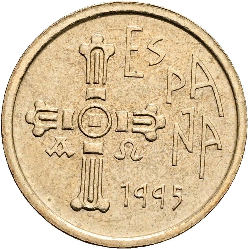 5 Pesetas Juan Carlos (1975-2014) 1995 – Vorderseite