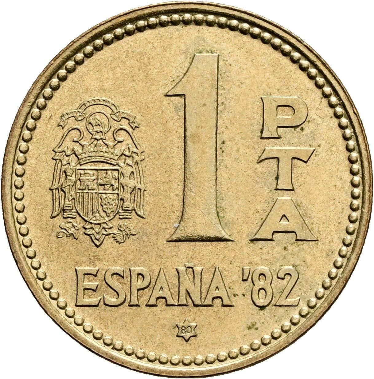 1 Peseta Juan Carlos (1975-2014) 1980 – Vorderseite