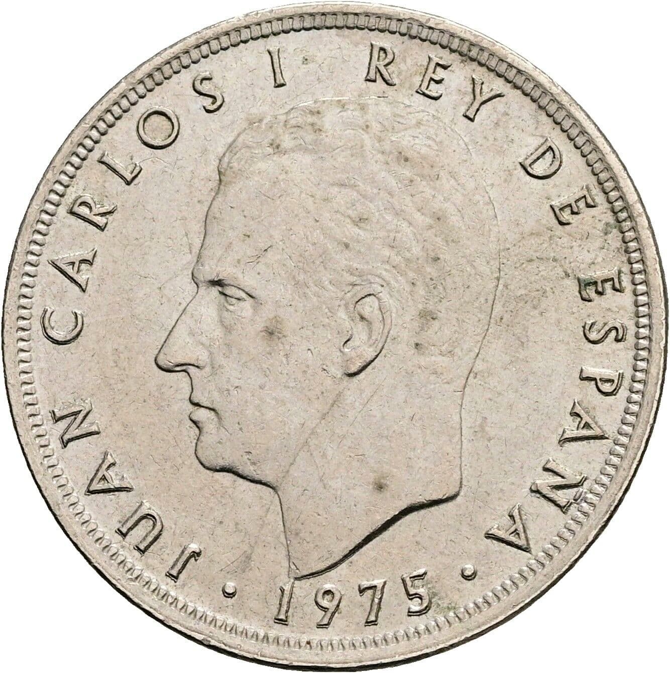 5 Pesetas Juan Carlos I (1975-2014) 1975 – Vorderseite
