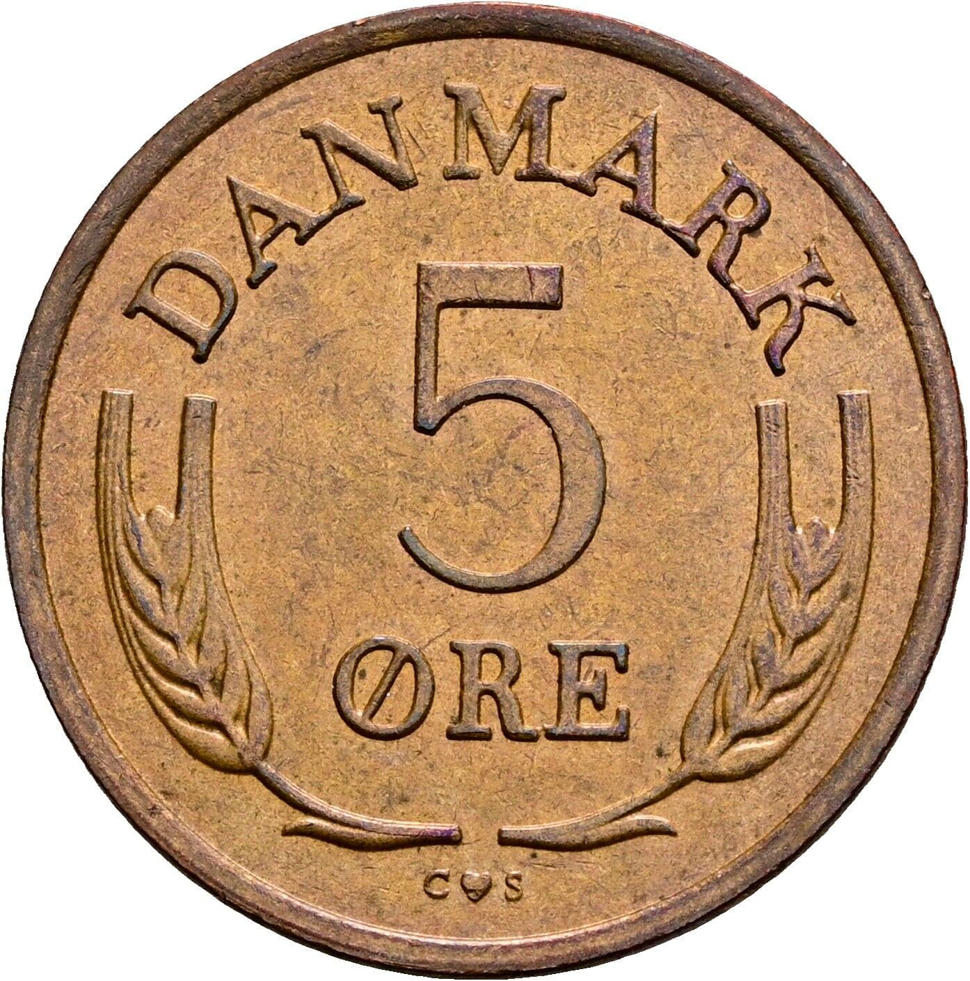 5 Öre Friedrich IX. (1947-1972) 1967 – Vorderseite
