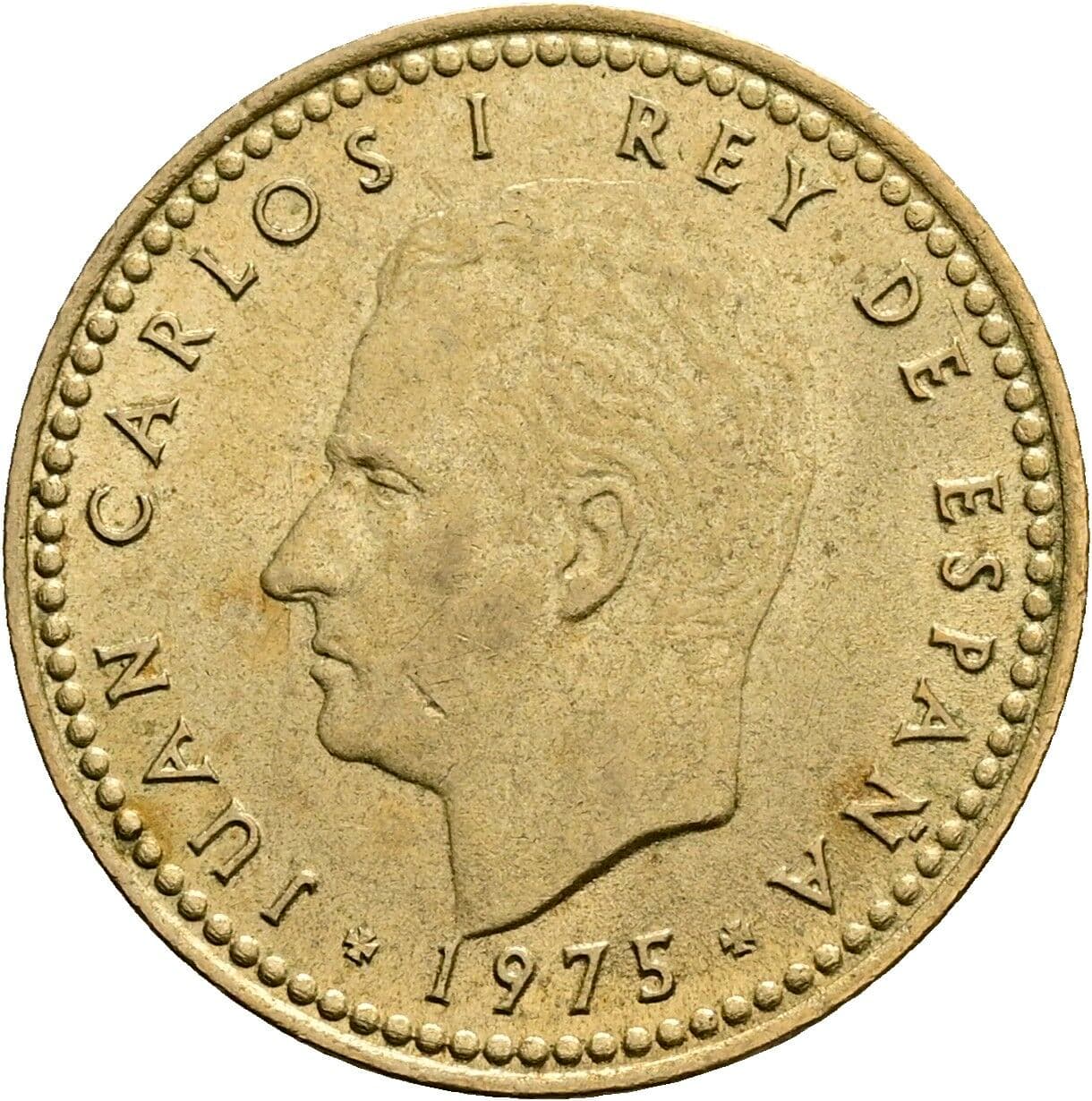 1 Peseta Juan Carlos I (1975-2014) 1975 – Vorderseite