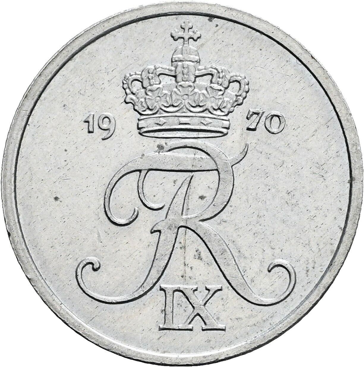 2 Öre Friedrich IX. (1947-1972) 1970 – Rückseite