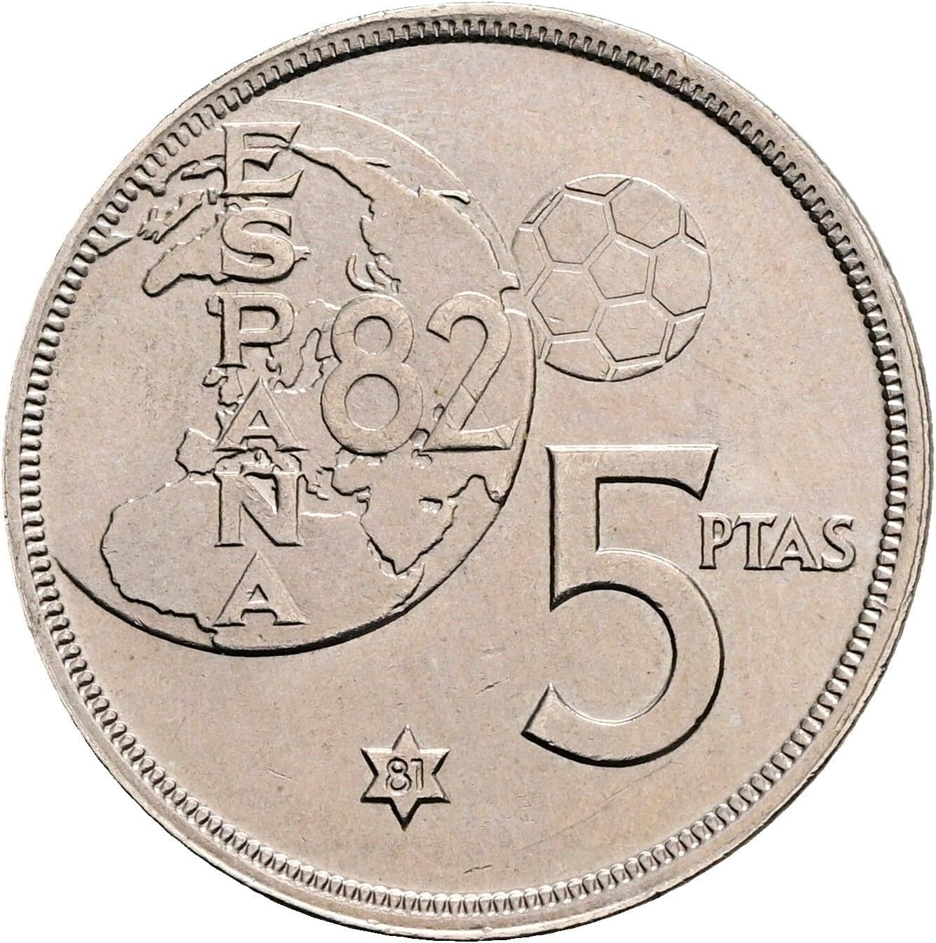5 Pesetas Juan Carlos (1975-2014) 1980 – Rückseite