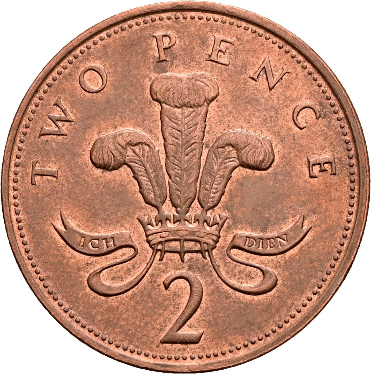 2 Pence Elisabeth II. 1952-2022 1993 – Rückseite