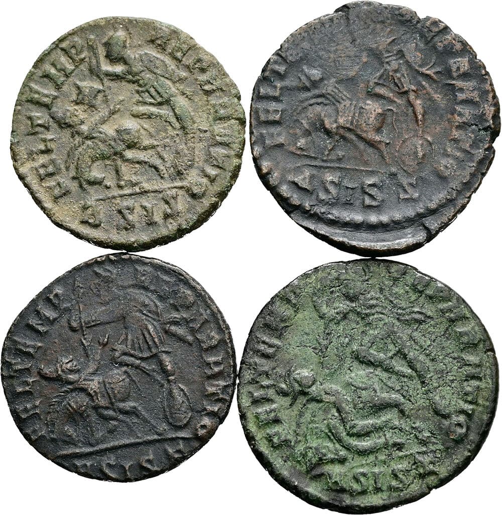 AE3 Siscia Lot mit 4 Münzen