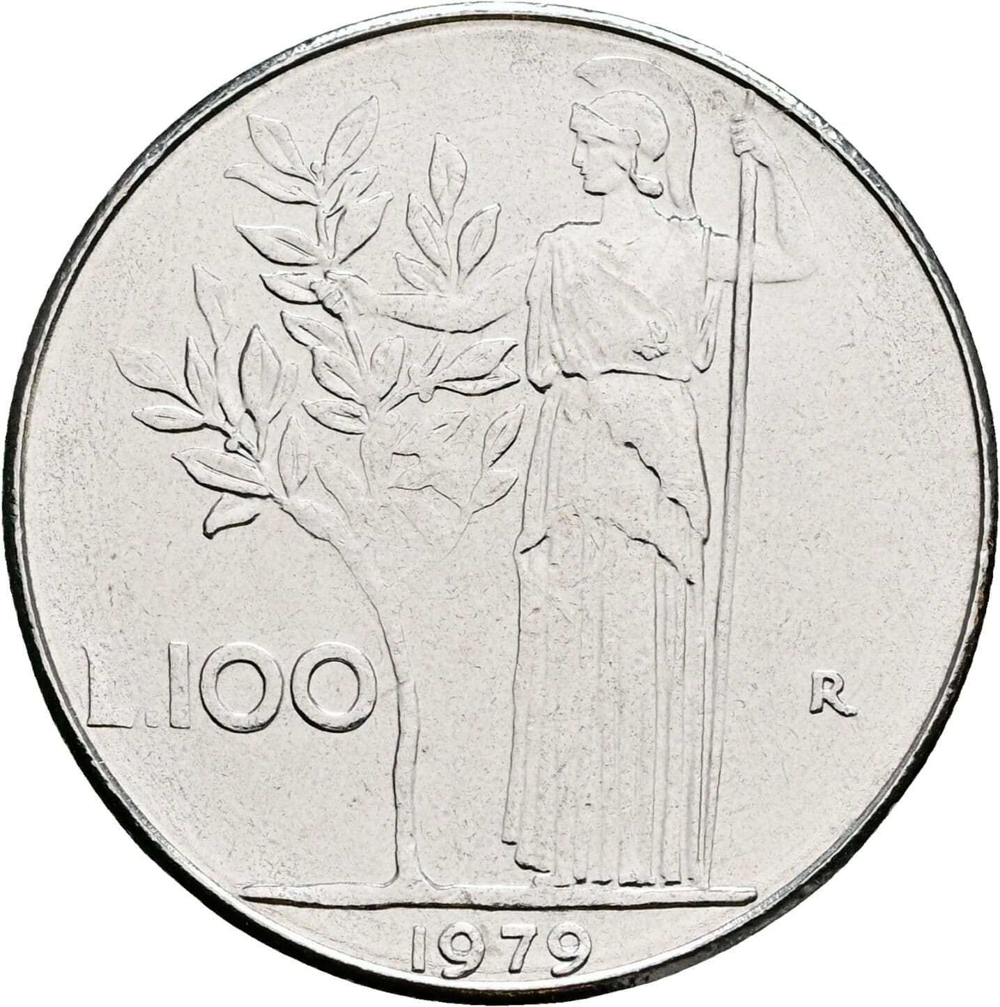 100 Lire 1979 – Rückseite