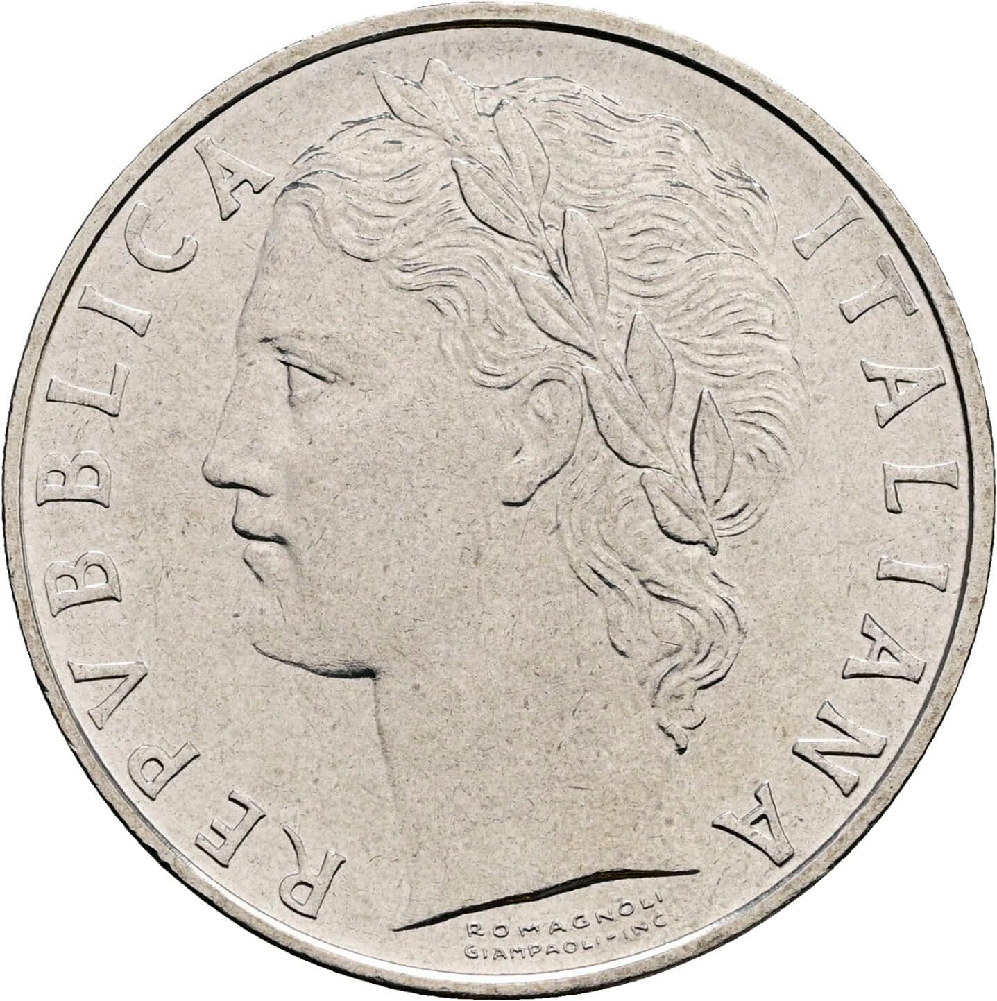 100 Lire 1975 – Vorderseite