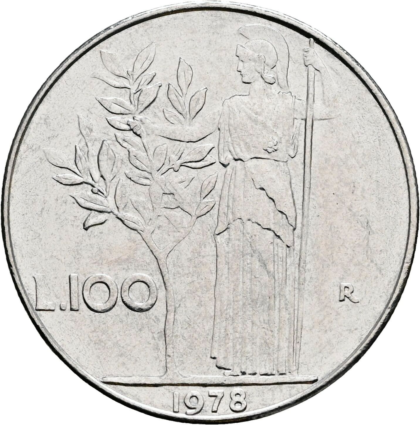 100 Lire 1978 – Rückseite