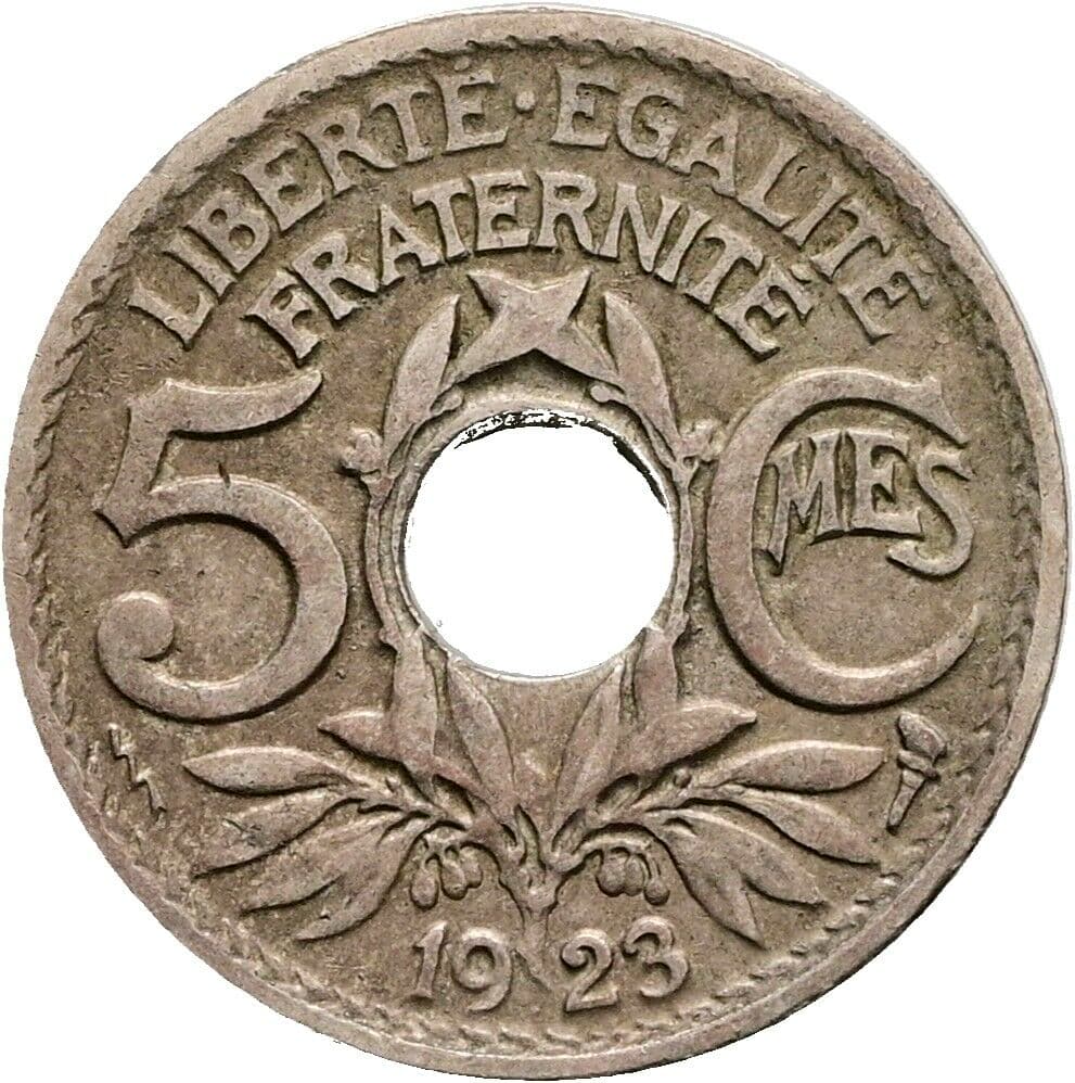 5 Centimes 1923 – Vorderseite