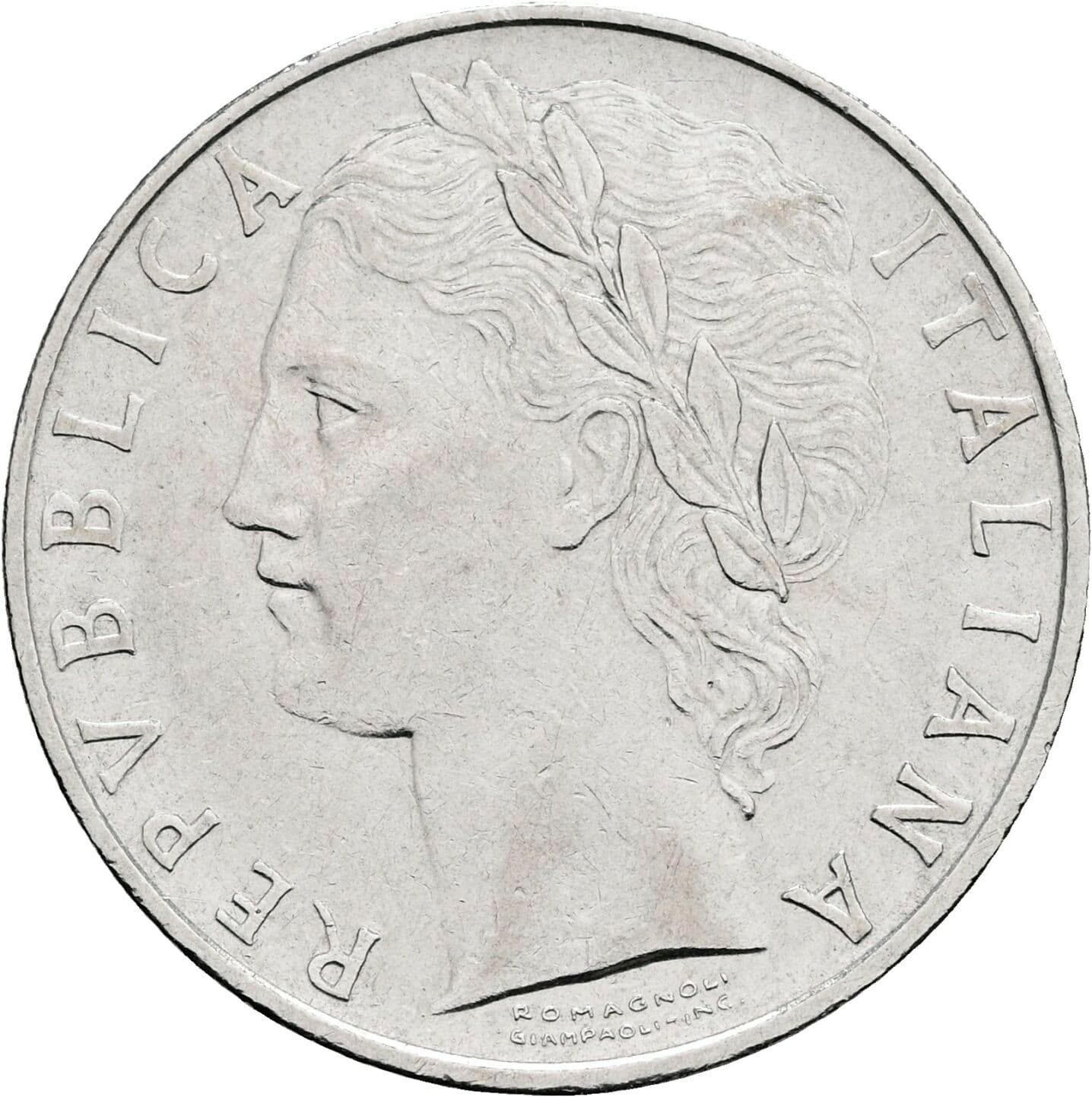100 Lire 1968 – Vorderseite