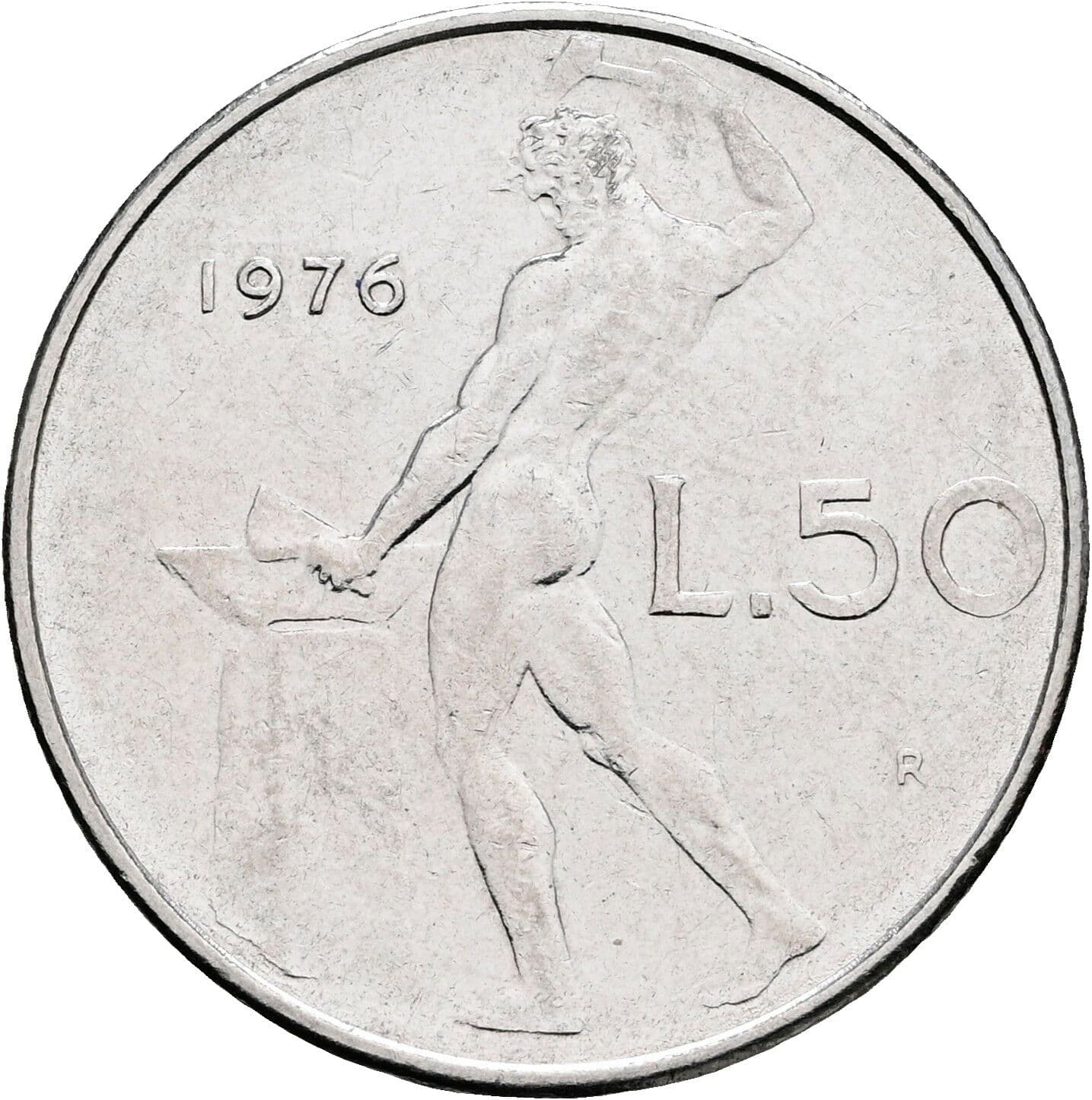 50 Lire 1976 – Rückseite