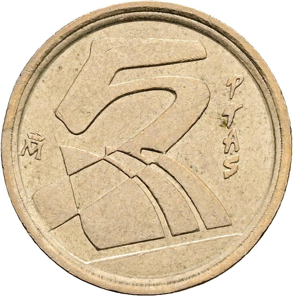 5 Pesetas Juan Carlos (1975-2014) 1998 – Vorderseite