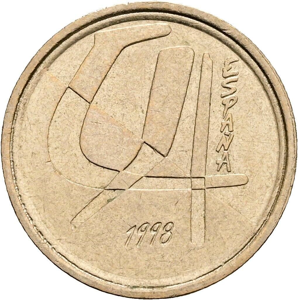 5 Pesetas Juan Carlos (1975-2014) 1998 – Rückseite