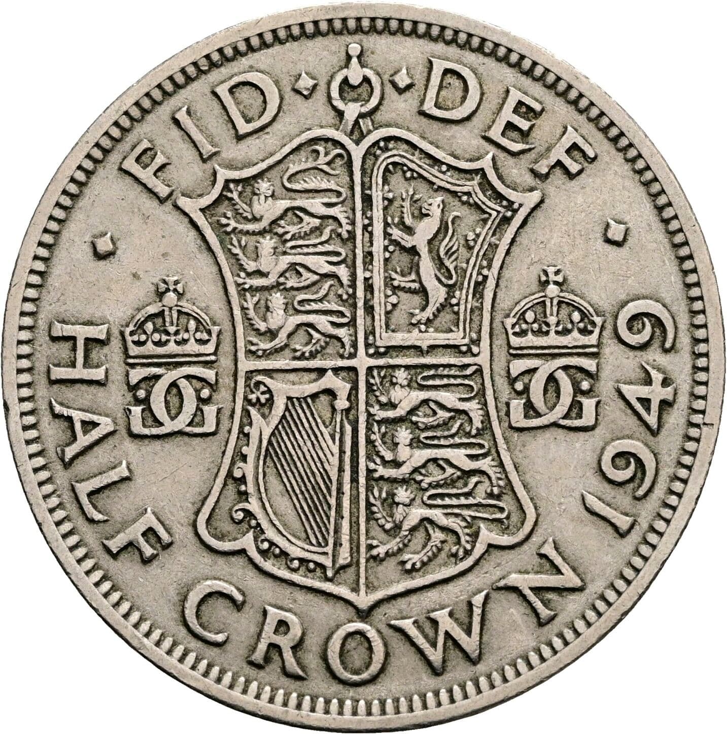 Half Crown Georg VI. (1936-1952) 1949 – Rückseite