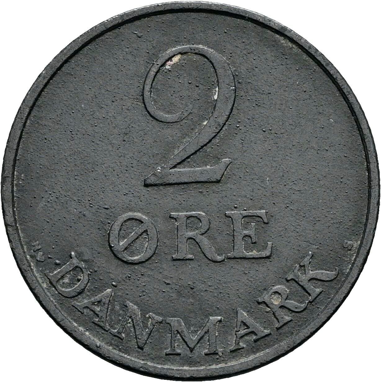 2 Öre Friedrich IX. (1947-1972) 1951 – Vorderseite