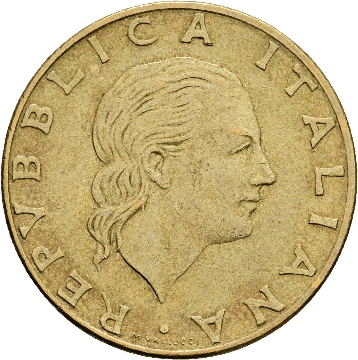 200 Lire 1979 – Rückseite