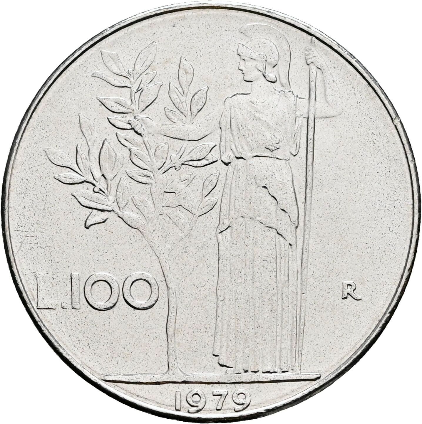 100 Lire 1979 – Rückseite