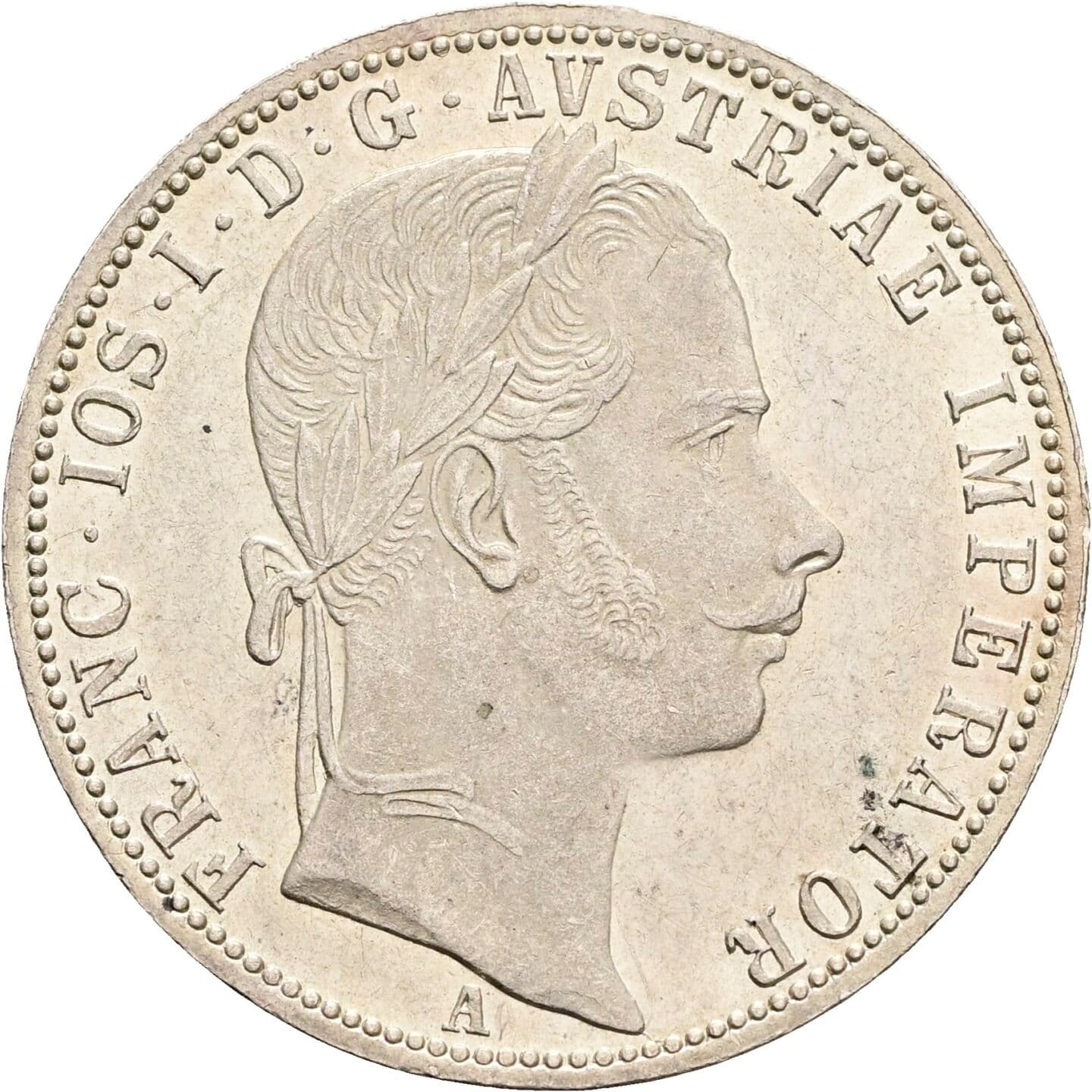 1 Gulden Franz Joseph I. 1848-1916 1861 A, Wien – Vorderseite