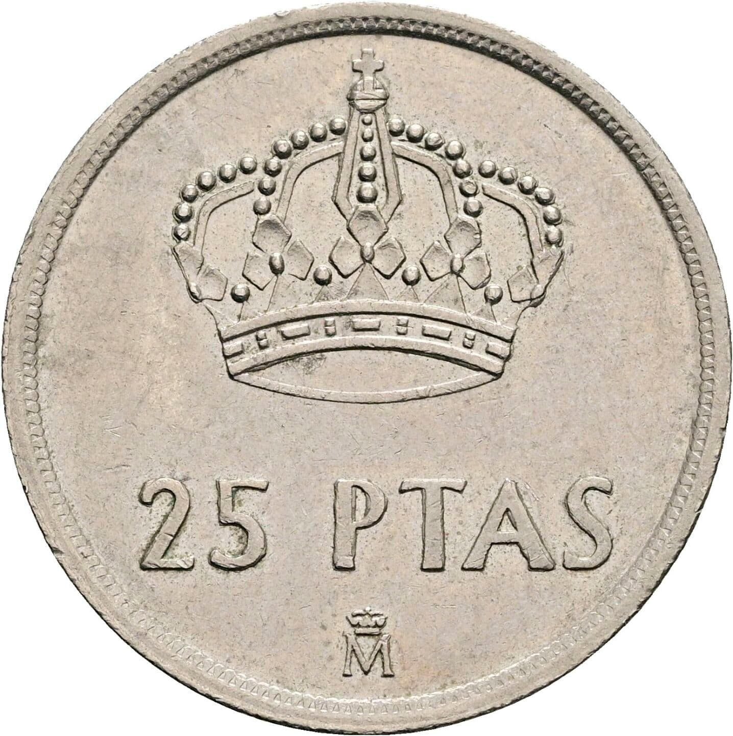 25 Pesetas Juan Carlos I (1975-2014) 1983 – Rückseite