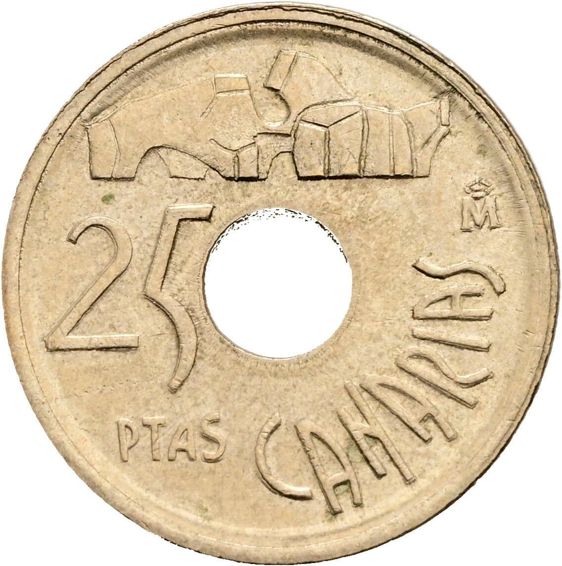 25 Pesetas 1994 – Rückseite