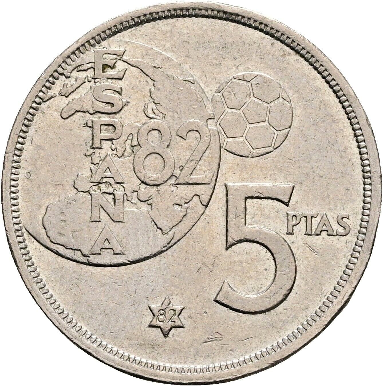 5 Pesetas Juan Carlos I (1975-2014) 1980 – Rückseite