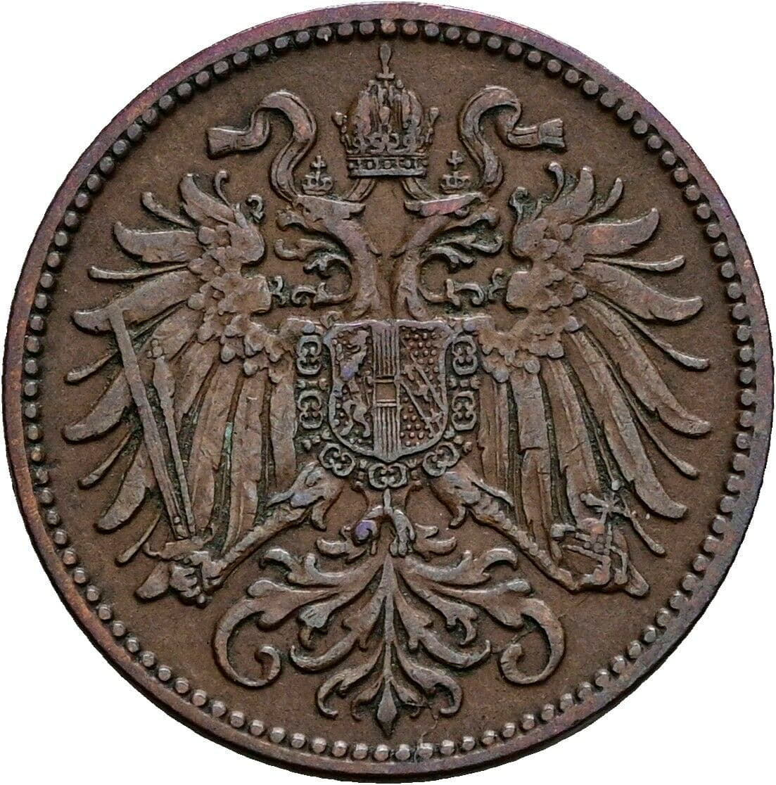 2 Heller Franz Joseph I. 1848-1916 1899 – Rückseite