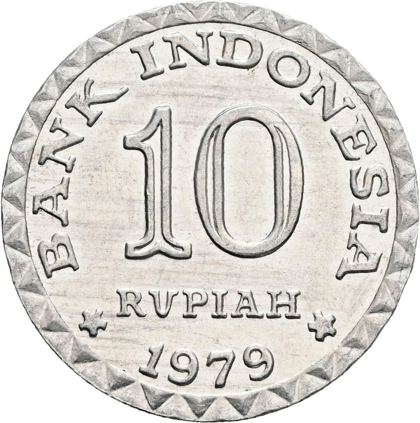 10 Rupiah 1979 – Rückseite