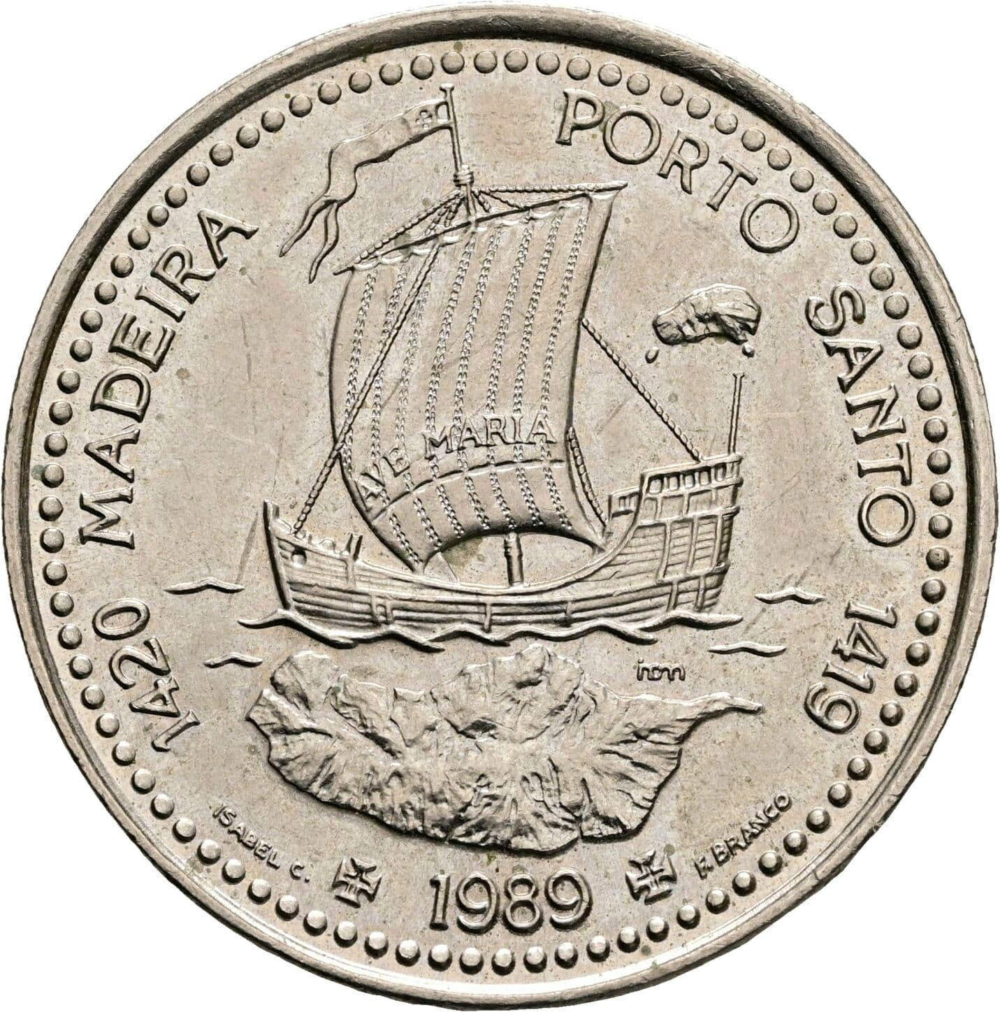 100 Escudos 1989 – Rückseite