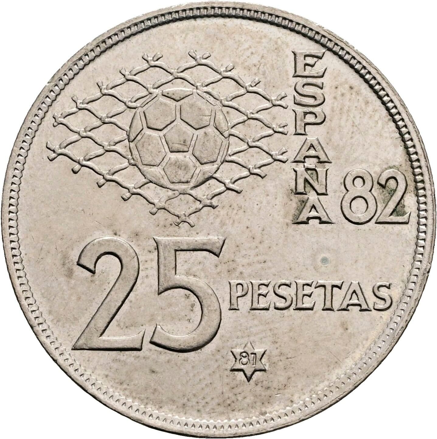 25 Pesetas 1980 – Rückseite