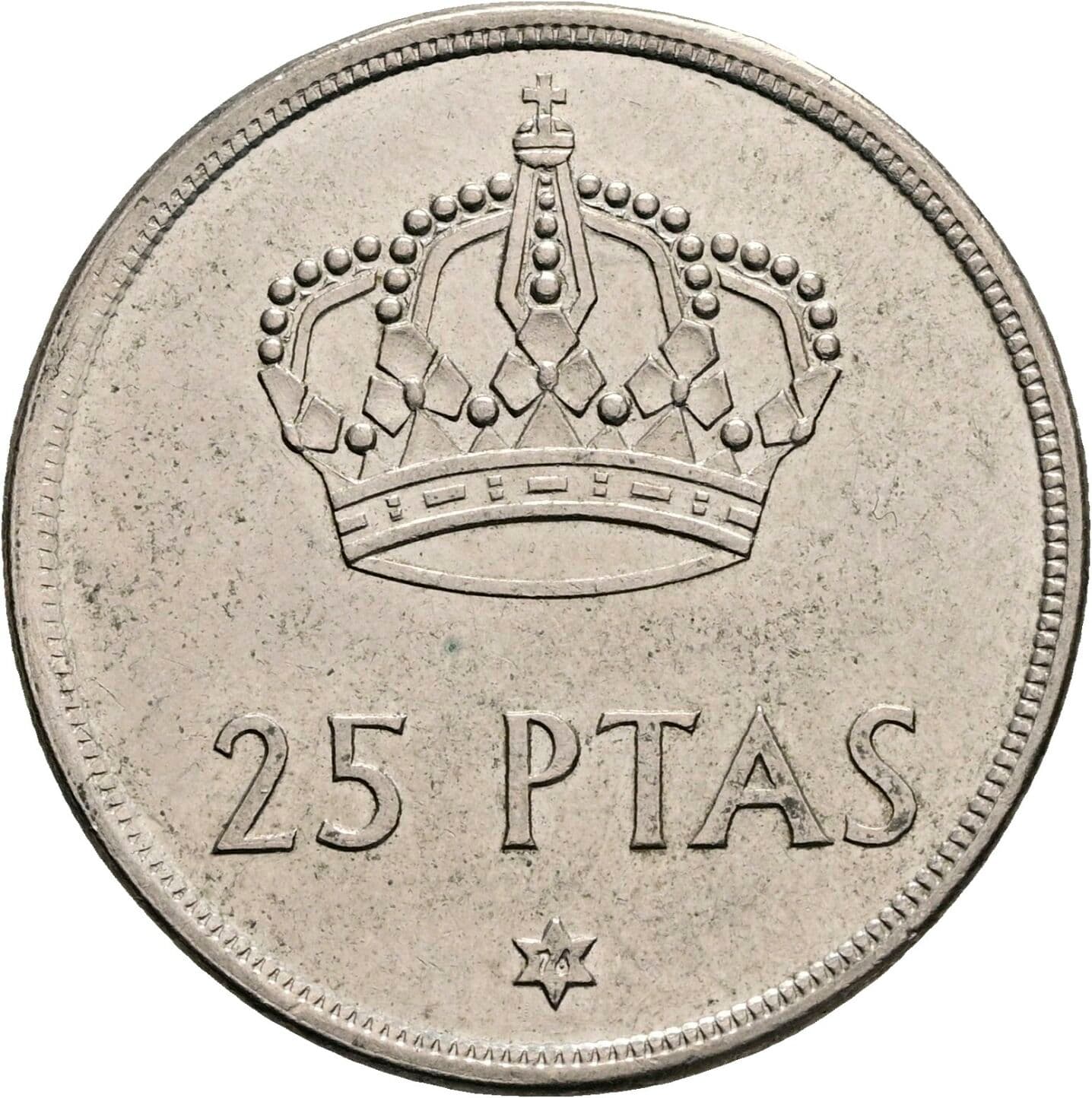 25 Pesetas 1976 – Vorderseite