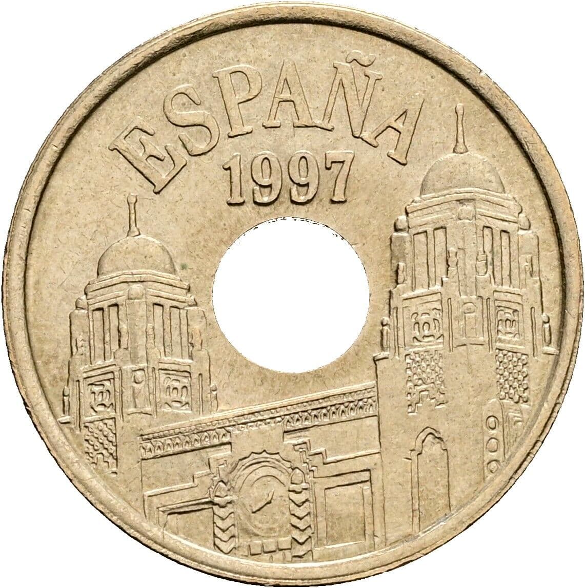 25 Pesetas 1997 – Rückseite