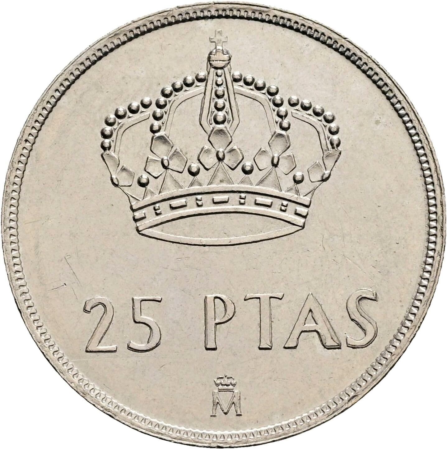 25 Pesetas 1983 – Rückseite