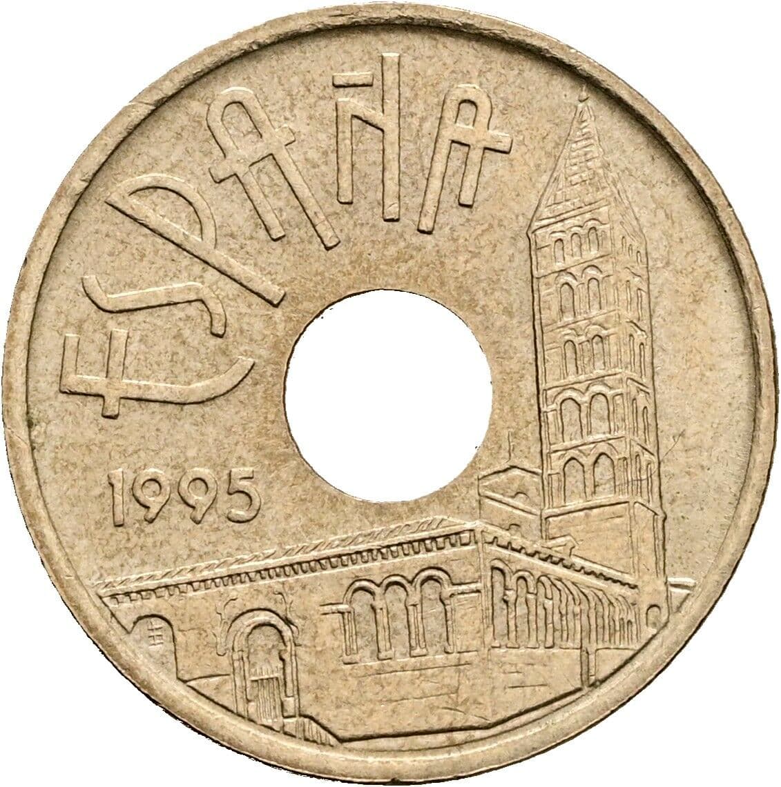 25 Pesetas 1995 – Rückseite