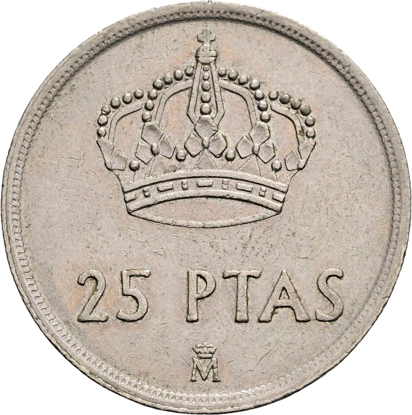 25 Pesetas Juan Carlos (1975-2014) 1982 – Rückseite