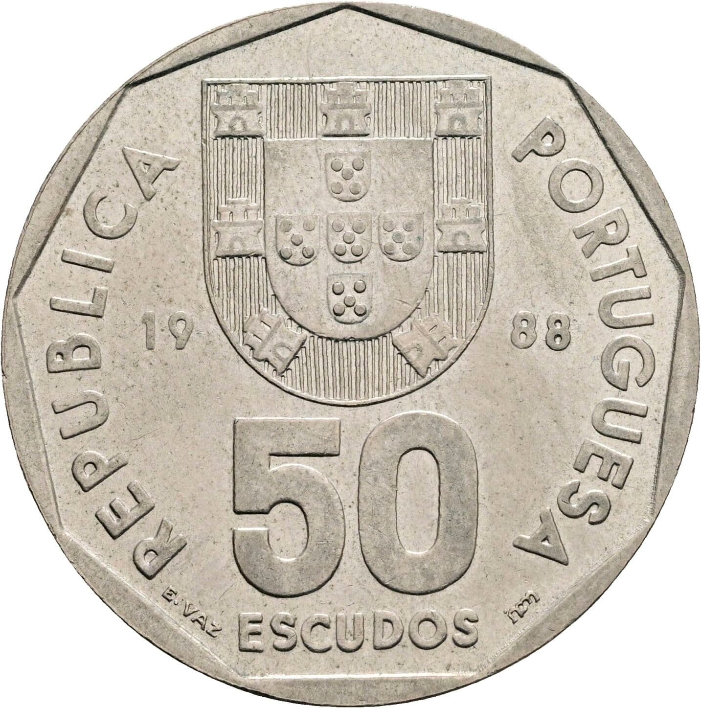 50 Escudos 1988 – Rückseite