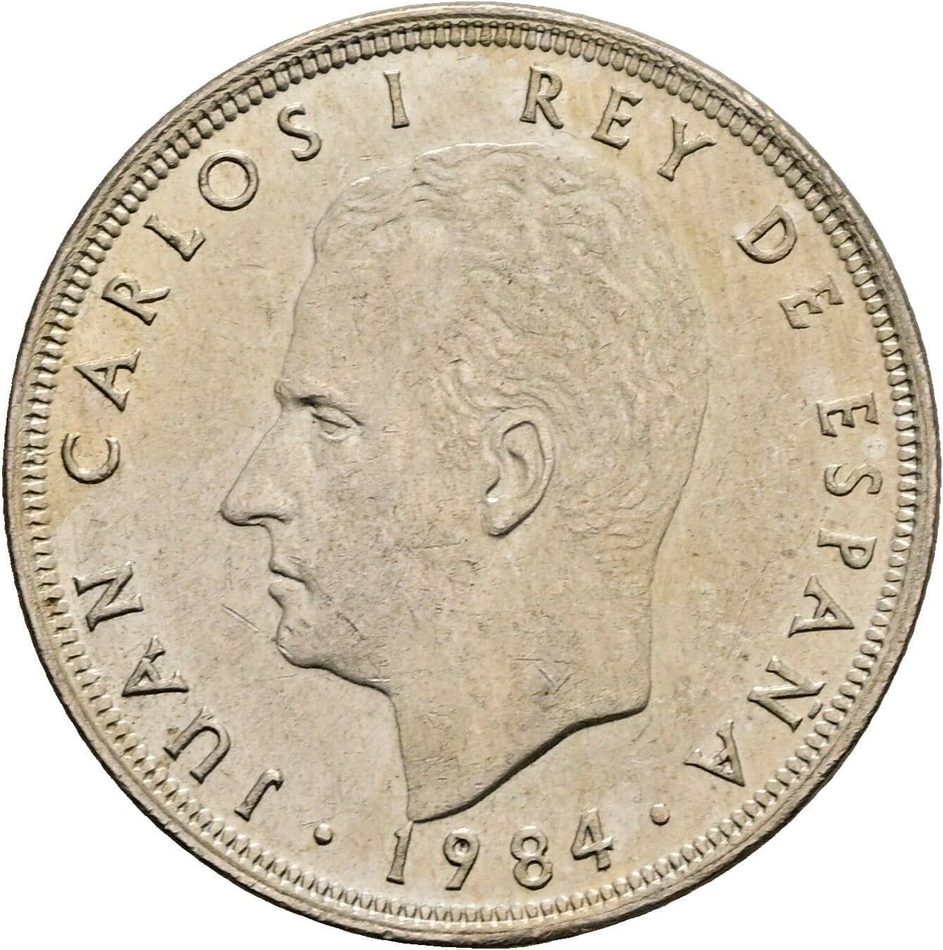 5 Pesetas Juan Carlos I. 1984 – Vorderseite
