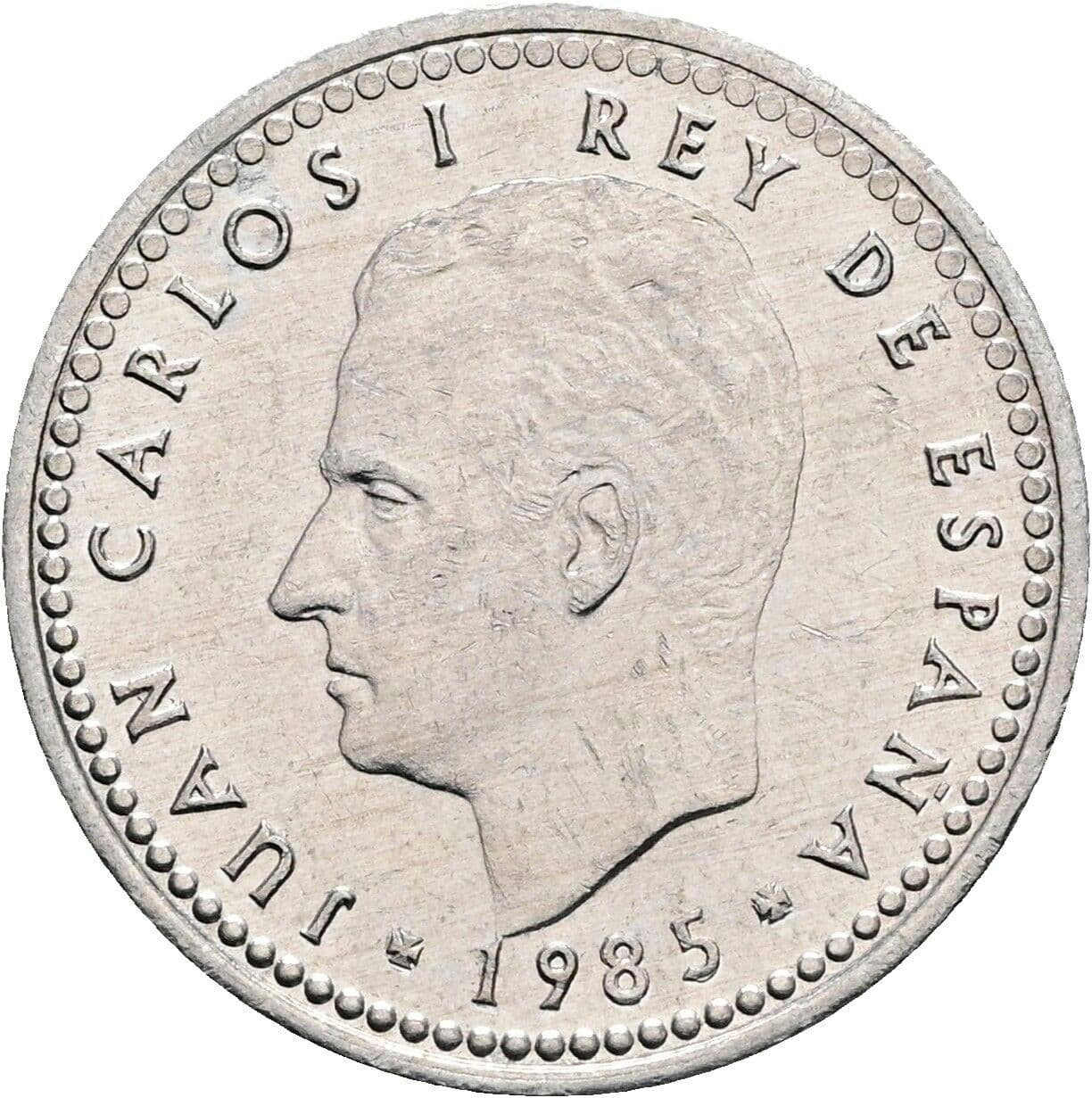 1 Peseta Juan Carlos I. 1985 – Rückseite