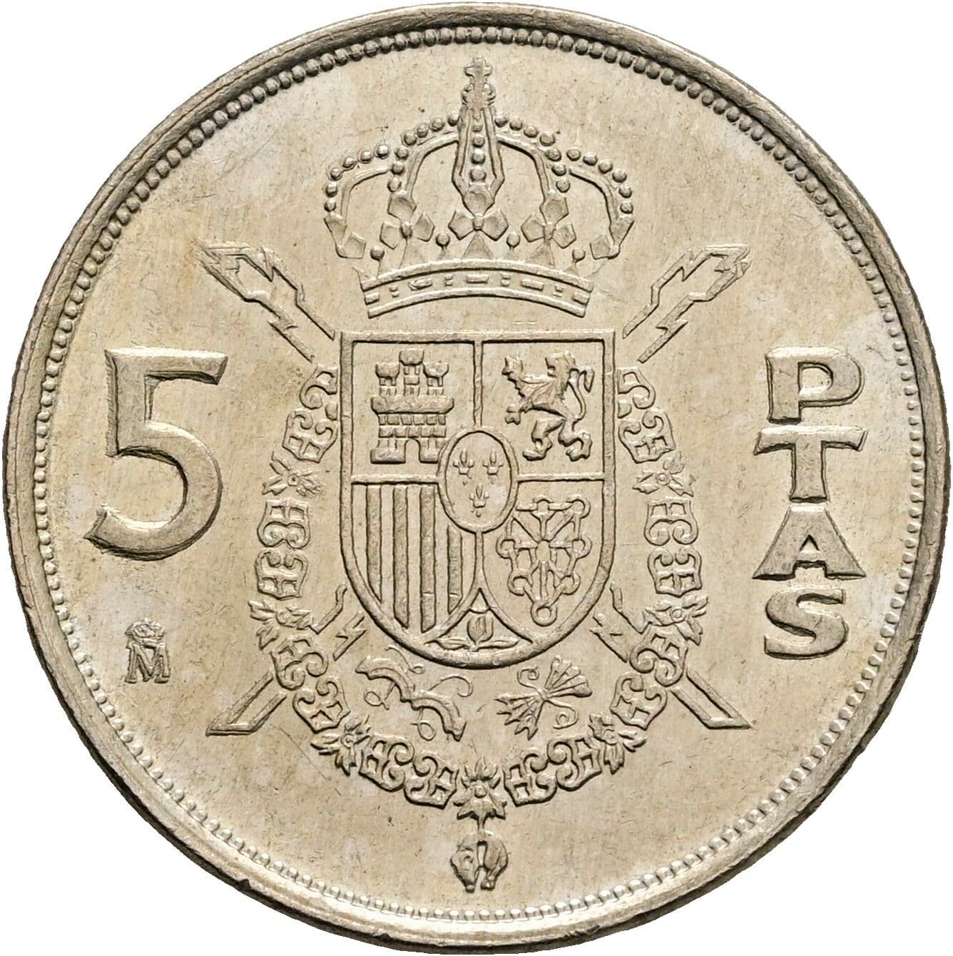 5 Pesetas Juan Carlos I. 1984 – Rückseite
