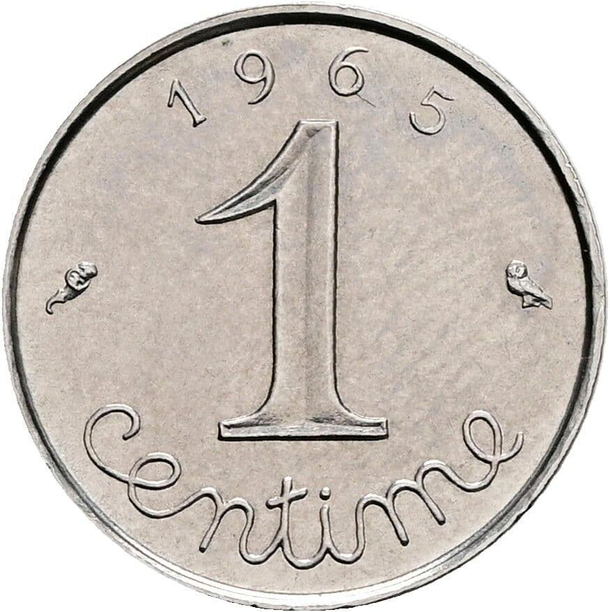 1 Centime 1965 – Vorderseite