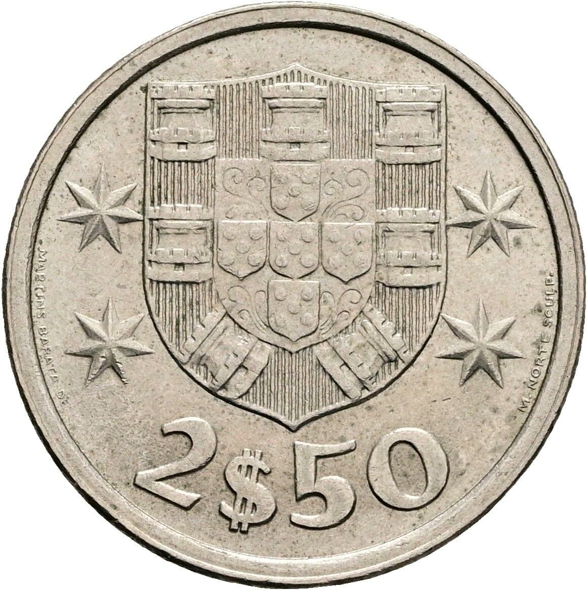 2 1/2 Escudos 1979 – Rückseite