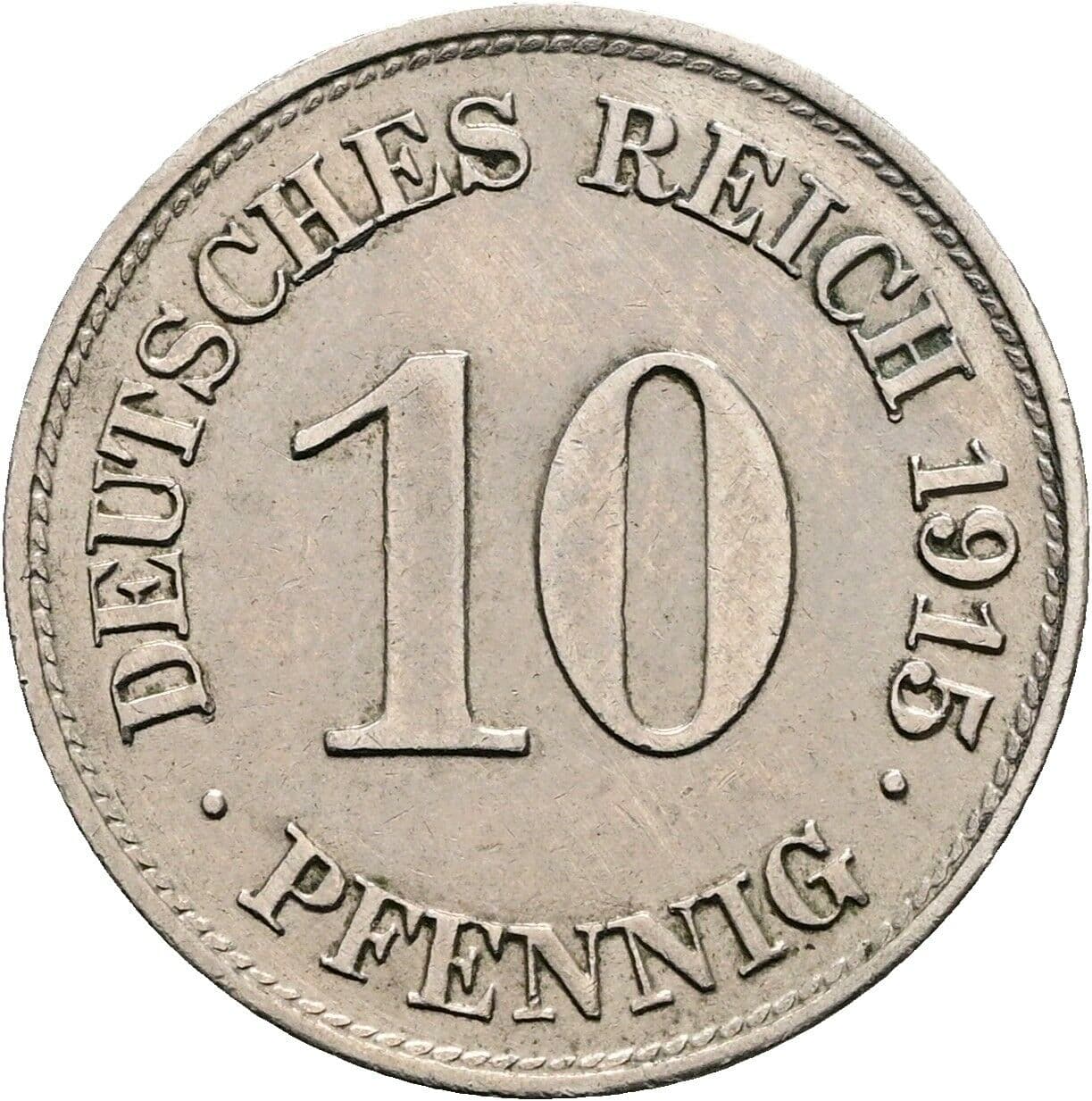 10 Pfennig 1915 E – Vorderseite