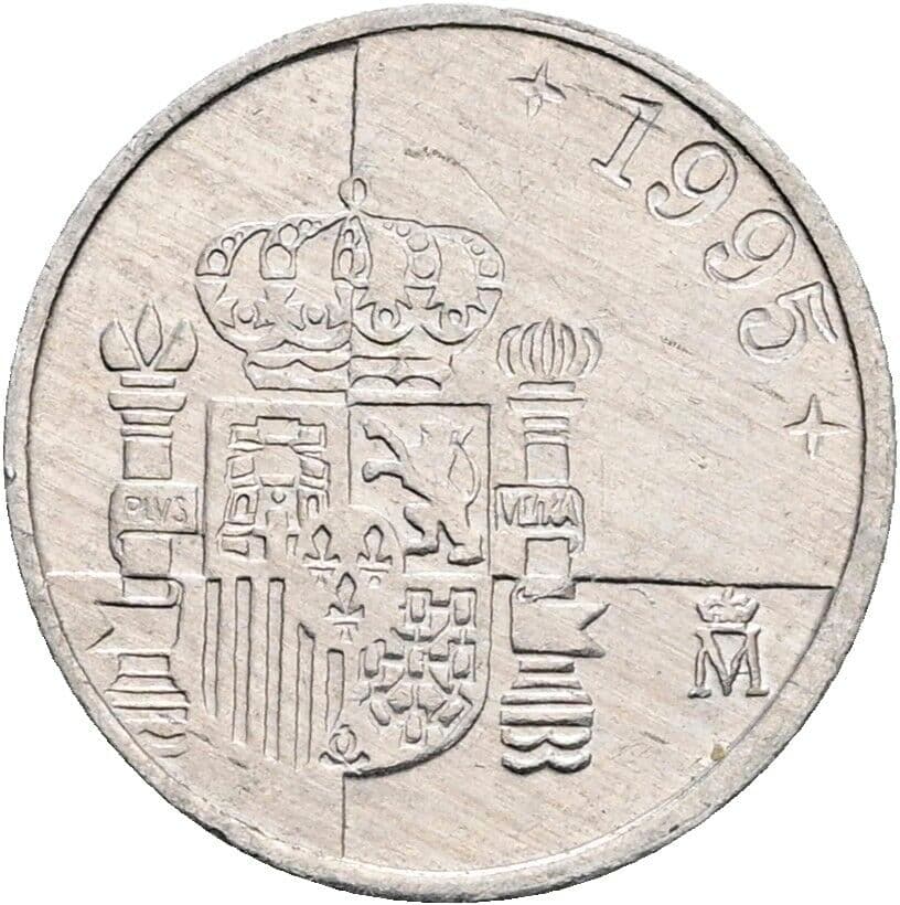 1 Peseta Juan Carlos (1975-2014) 1995 – Rückseite
