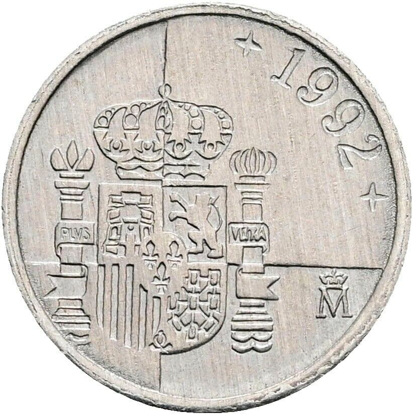 1 Peseta Juan Carlos (1975-2014) 1992 – Rückseite