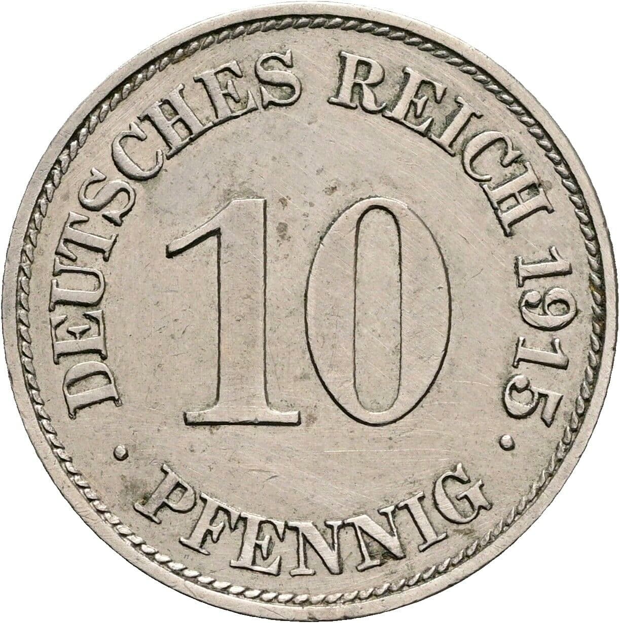 10 Pfennig 1915 E – Vorderseite